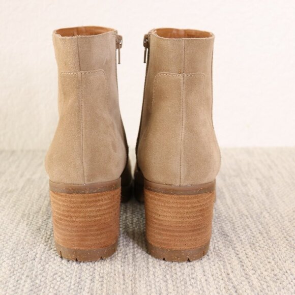 Korks by Kork-Ease Esmerelda Ankle Boots Women’s 10 M Taupe Suede Block Heel Zip - Picture 6 of 16